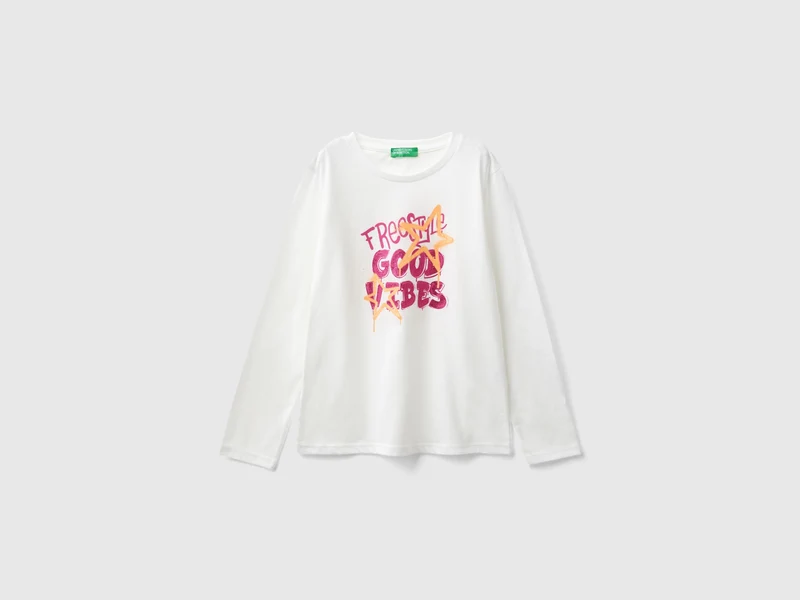T-shirt manica lunga in cotone bio