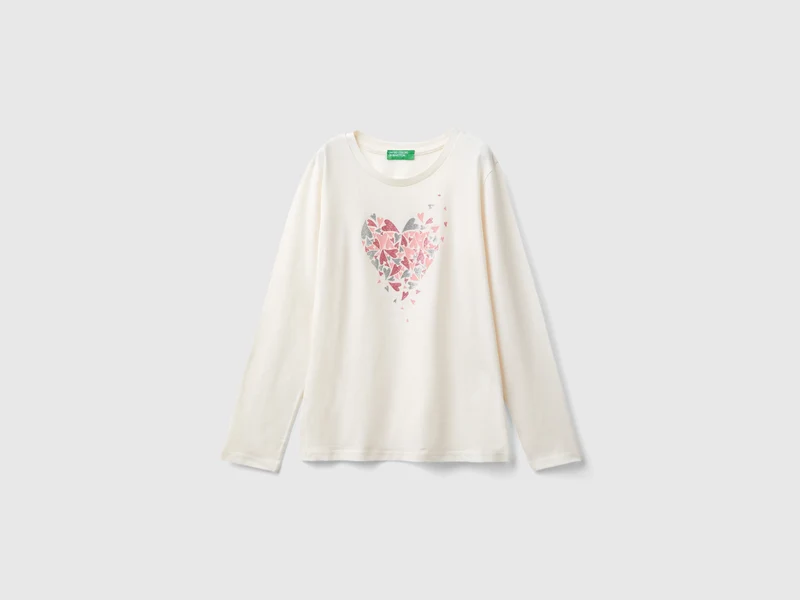 T-shirt manica lunga in cotone bio