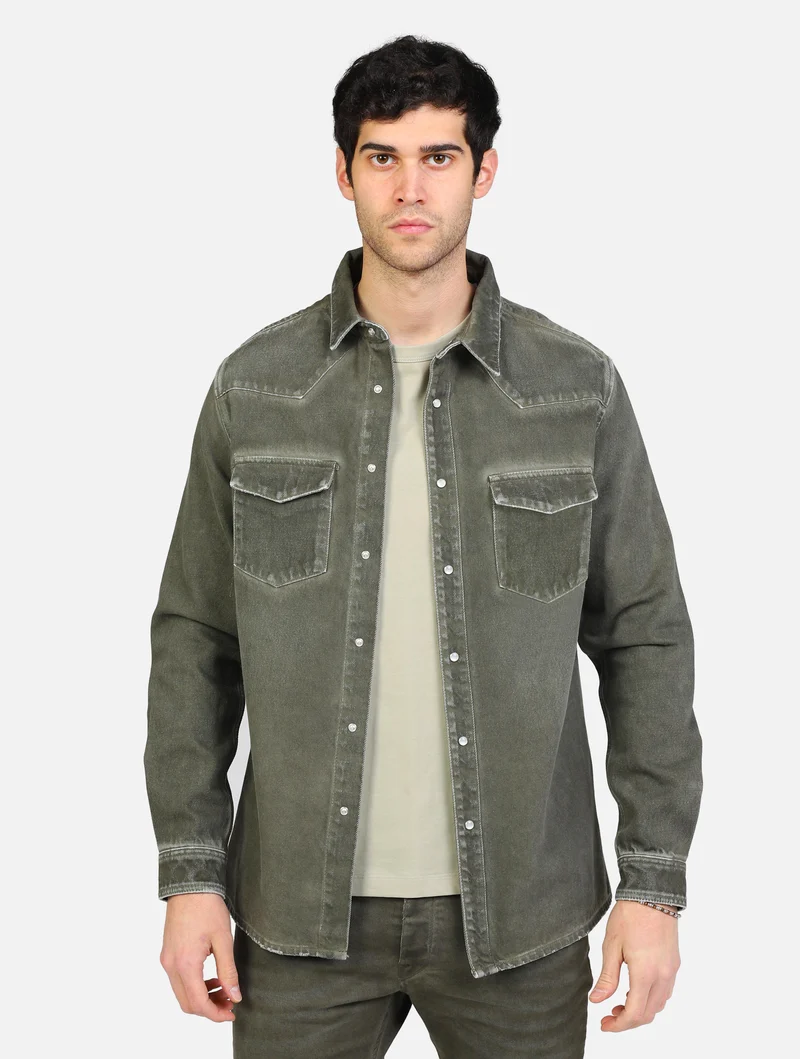 art. 12516191: giubbino jeans con doppio taschino e chiusura a bottoni