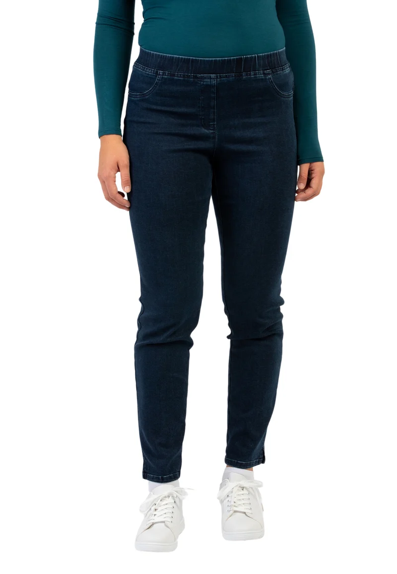 CARLA FERRONI Pantalone Lungo Donna Jeans Morbido Tutto Elastico in Vita ART. 13806