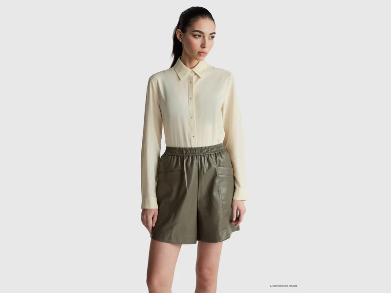 Camicia in crêpe