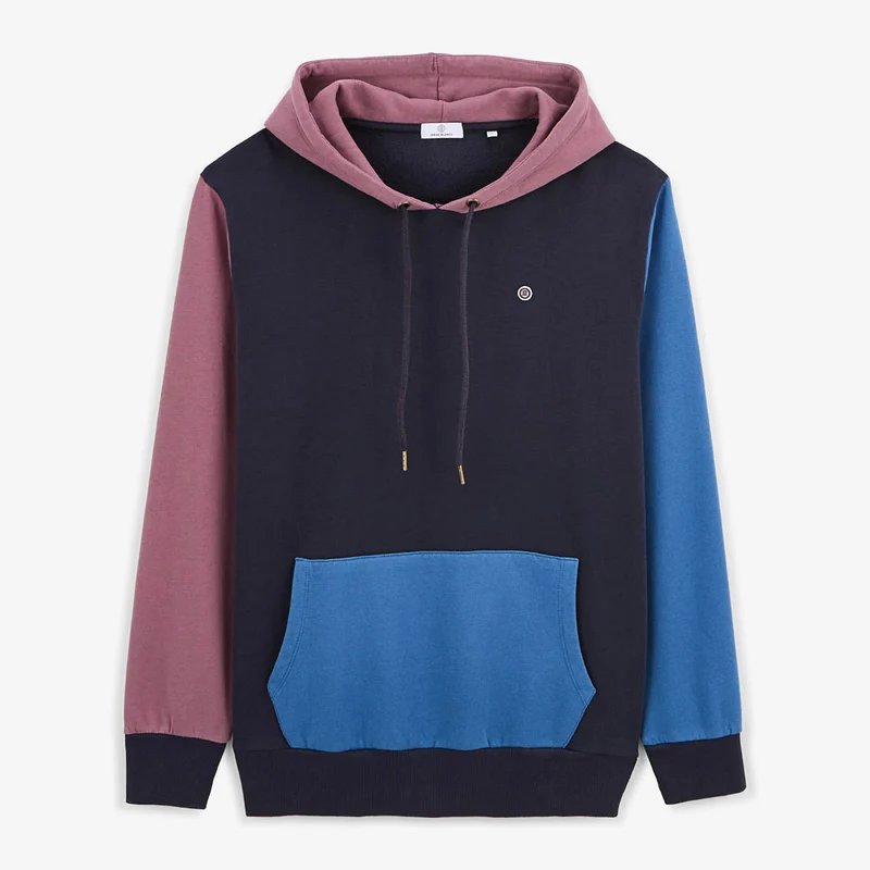 Sweat à capuche Singap en coton tricolore