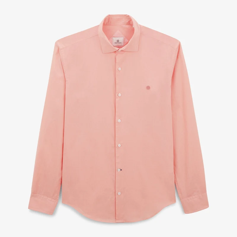 Chemise Charles mousseline de coton rose skin