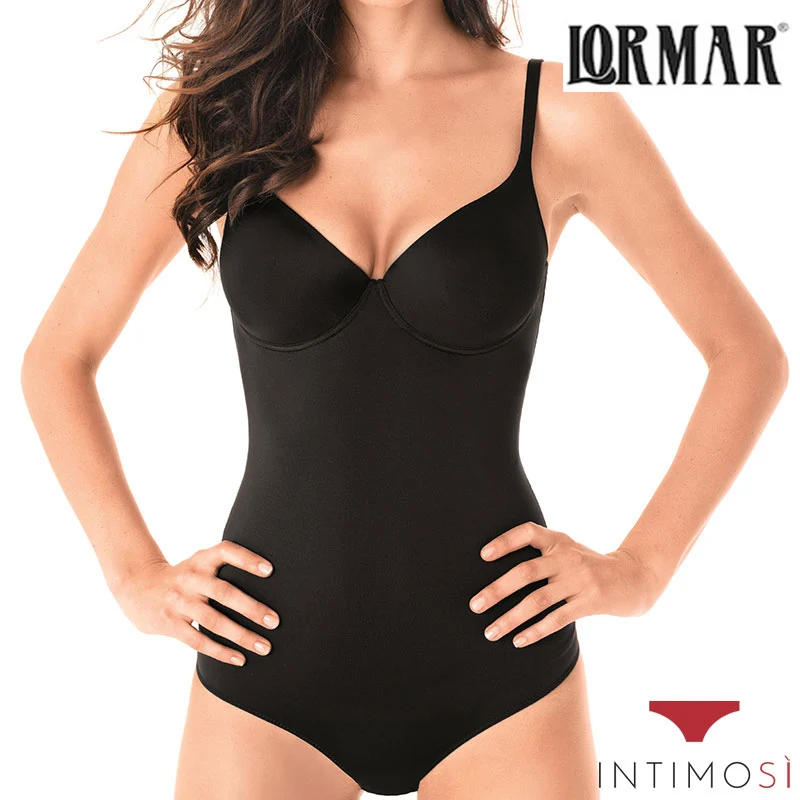 Body imbottito con coppe stretch e retro taglio laser | Lormar Mousse