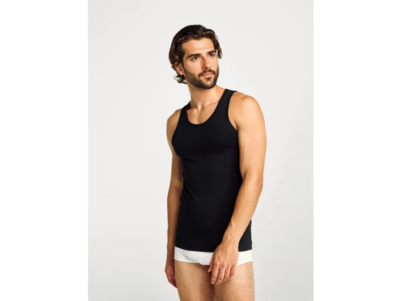 Canotta in cotone stretch