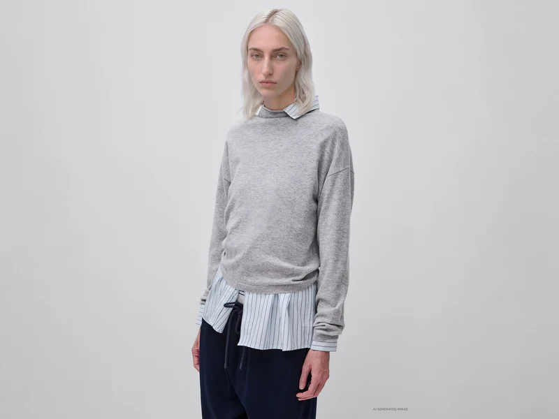 Maglia morbida in misto lana e cashmere