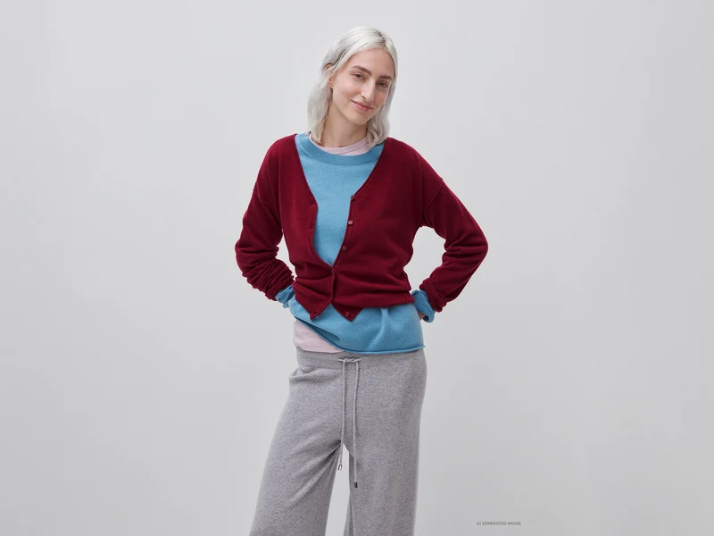 Cardigan in misto lana e cashmere