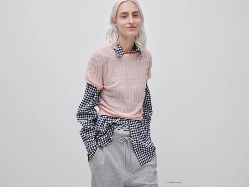 Maglia con trecce in misto lana ultralight