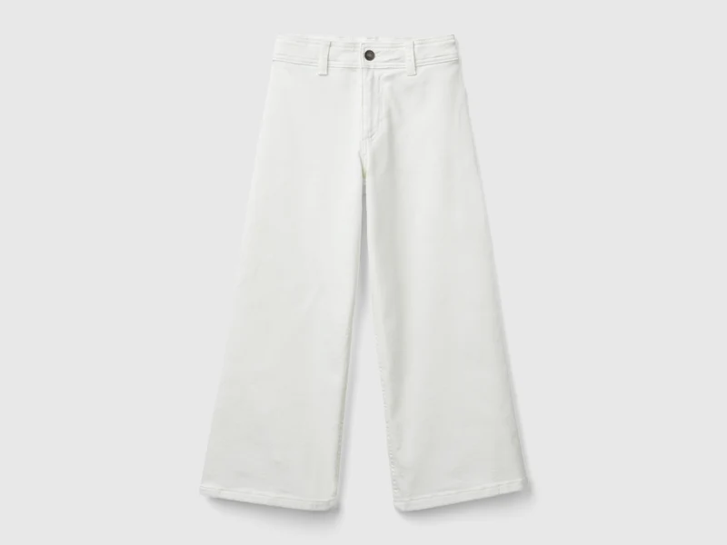 Pantaloni ampi in cotone stretch
