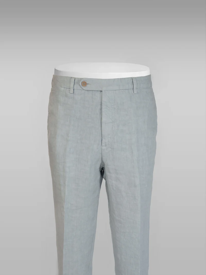 Light grey linen sport trousers