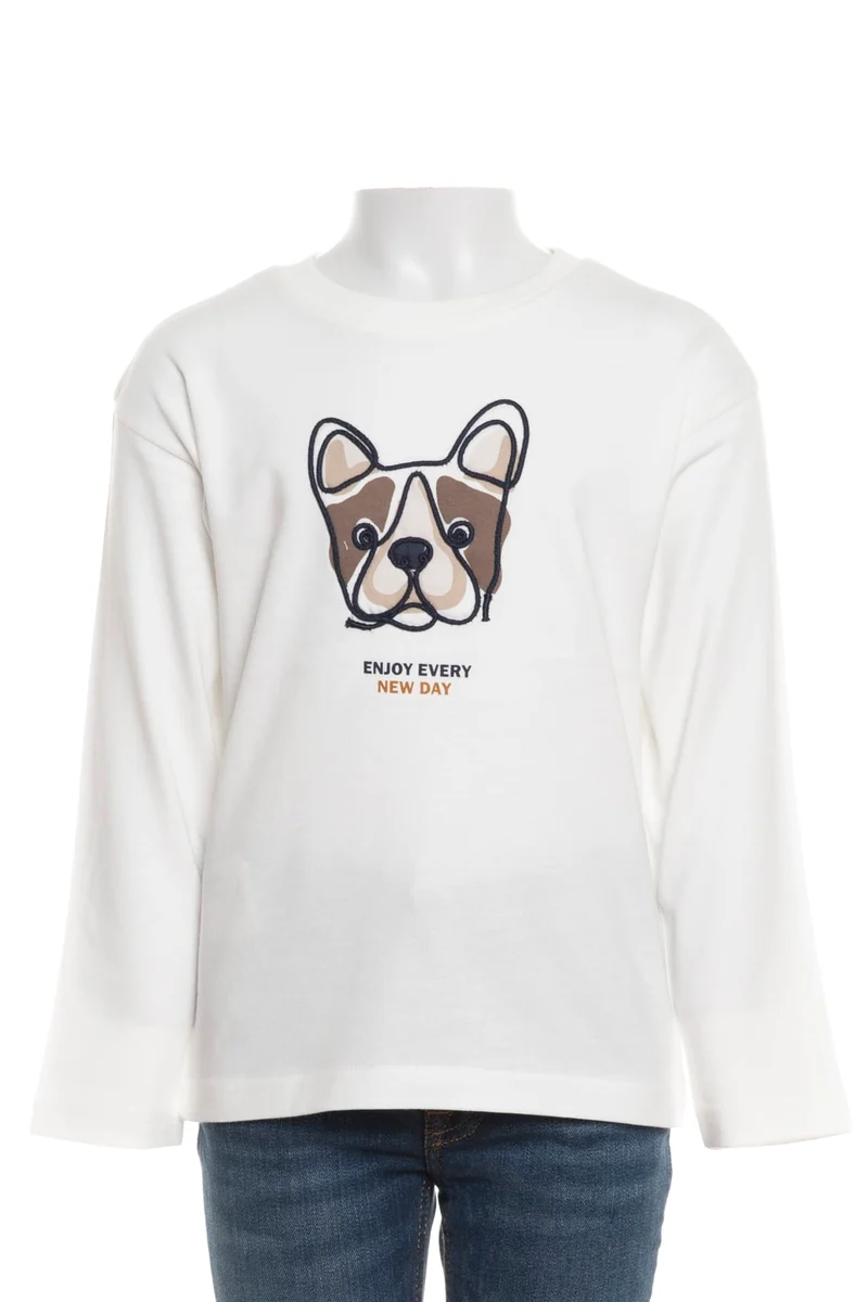 T Shirt Mayoral Dog Face Da Bambino Latte
