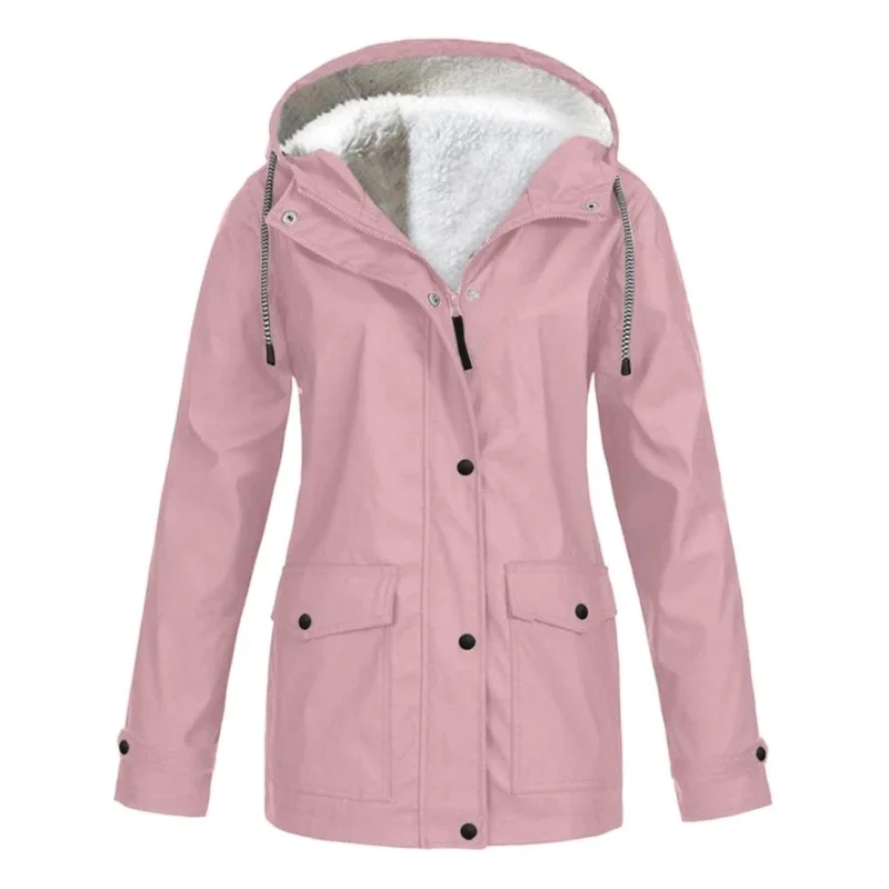 Women's Lightweight Windproof Hooded Rain Jacket for Autumn