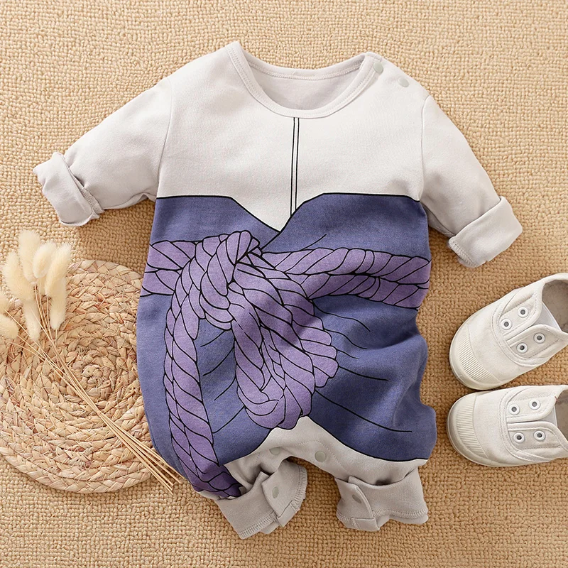 Newborn Anime Cloak Long Sleeve Cotton Bodysuit Romper