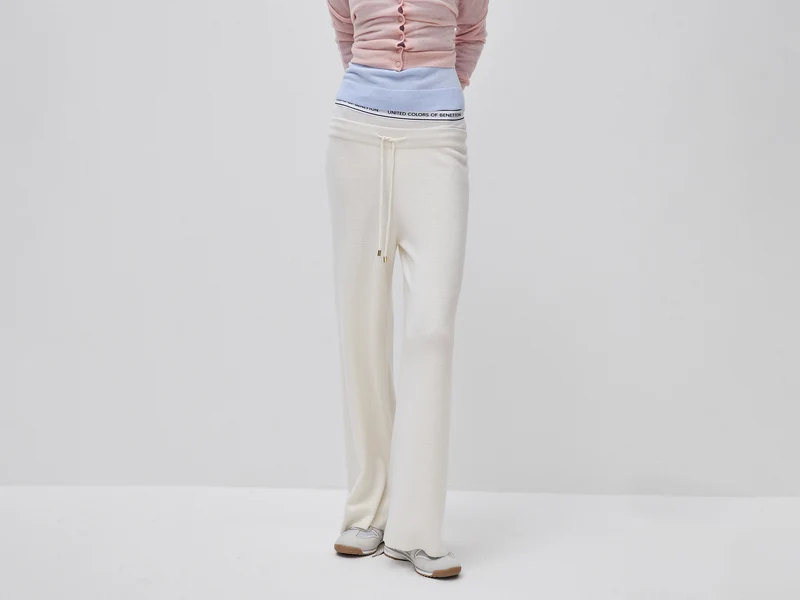Pantaloni in maglia di misto cashmere