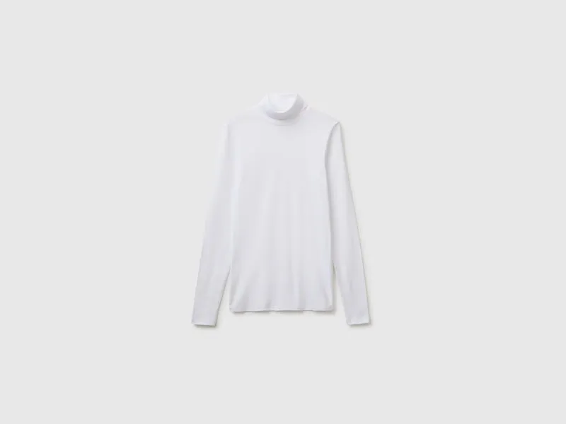 T-shirt lupetto in cotone a fibra lunga