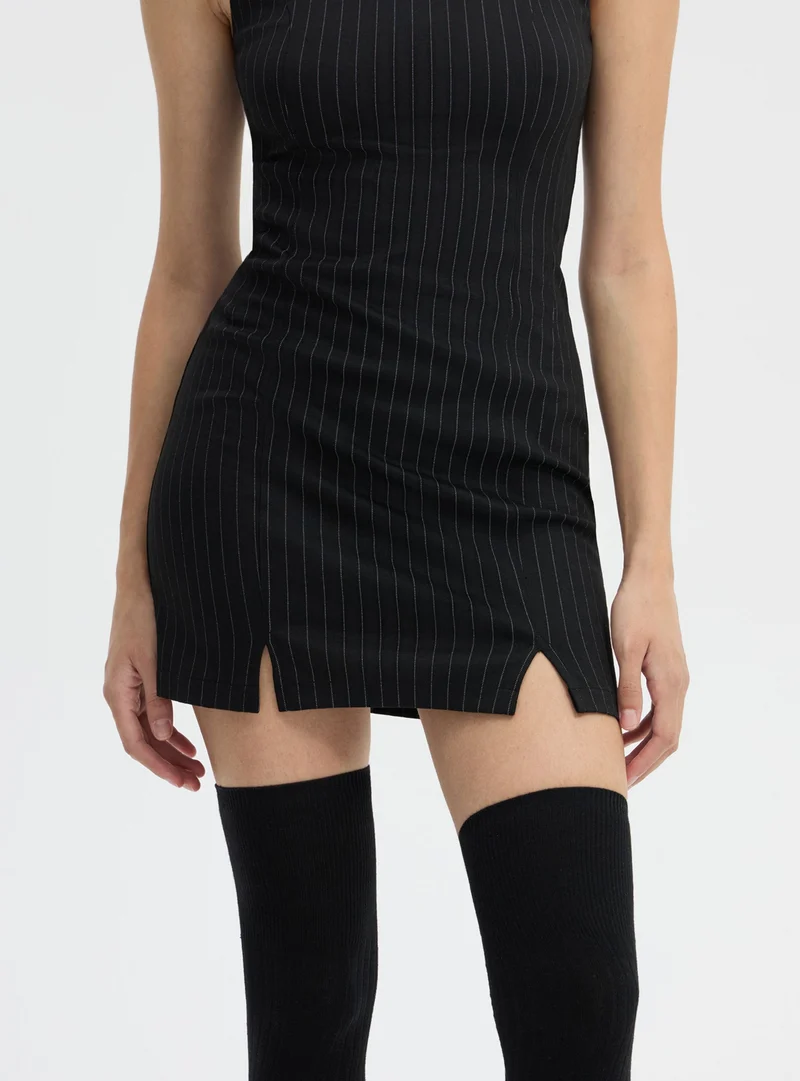 Vestito tubino gessato