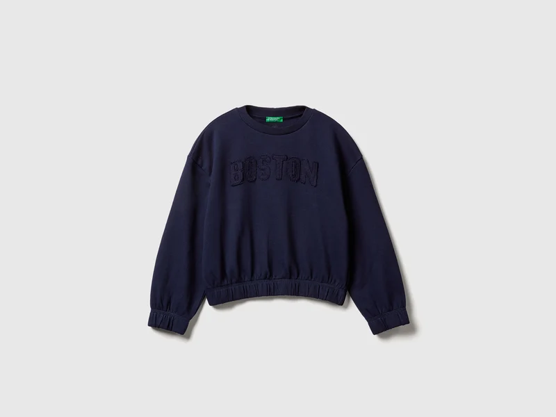 Felpa con ricamo 100% cotone