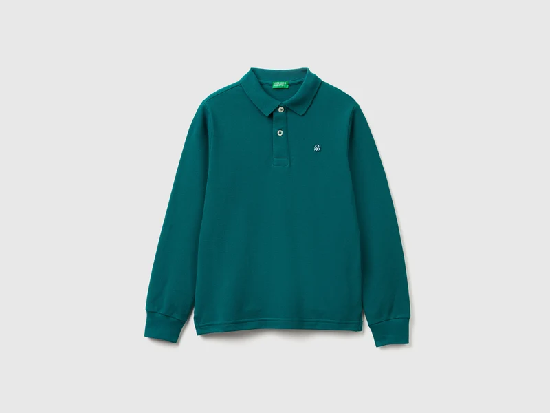 Polo manica lunga cotone