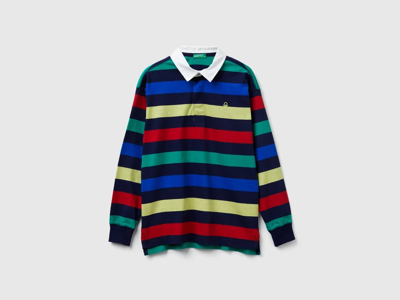 Polo a righe in cotone