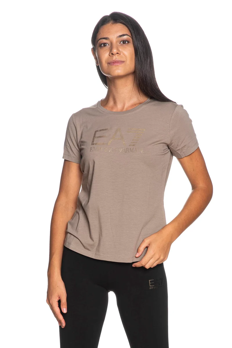 T-Shirt Train Visibility EA7 Donna Beige 7W001443AF10373