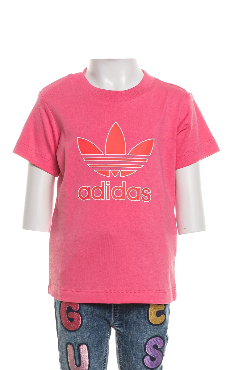 T Shirt Adidas Originals Trefoil Tee Da Bambina Rosa Bubble