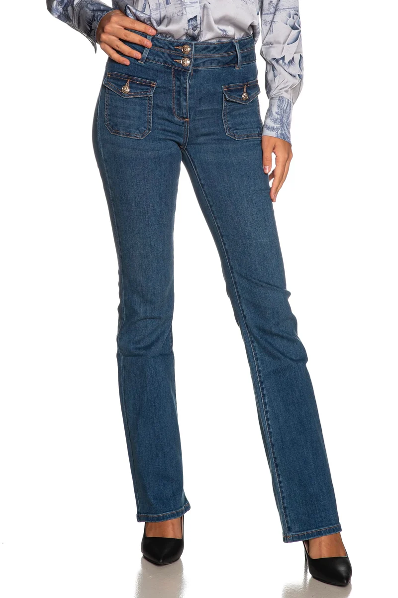 Jeans Morgan Polen3 Da Donna Denim Blu Medio