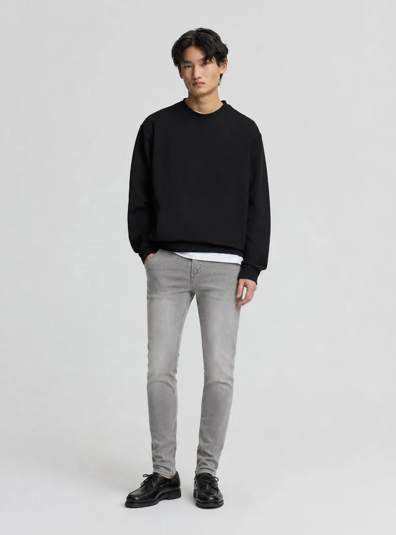 Jeans skinny 5 tasche a tinta unita