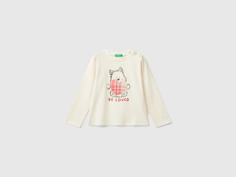 Maglietta con stampa in cotone stretch
