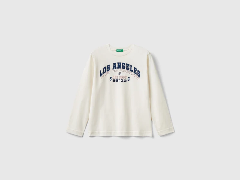 T-shirt manica lunga stile college