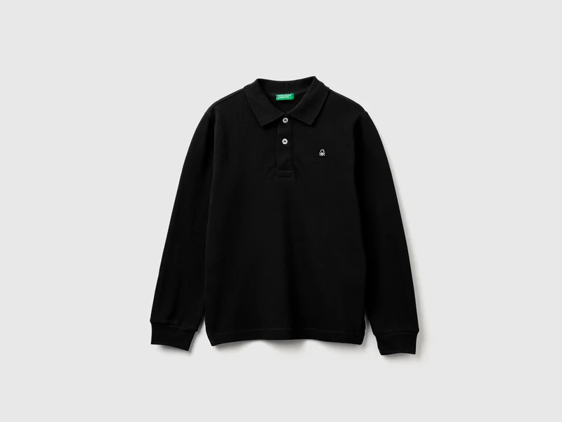Polo manica lunga cotone