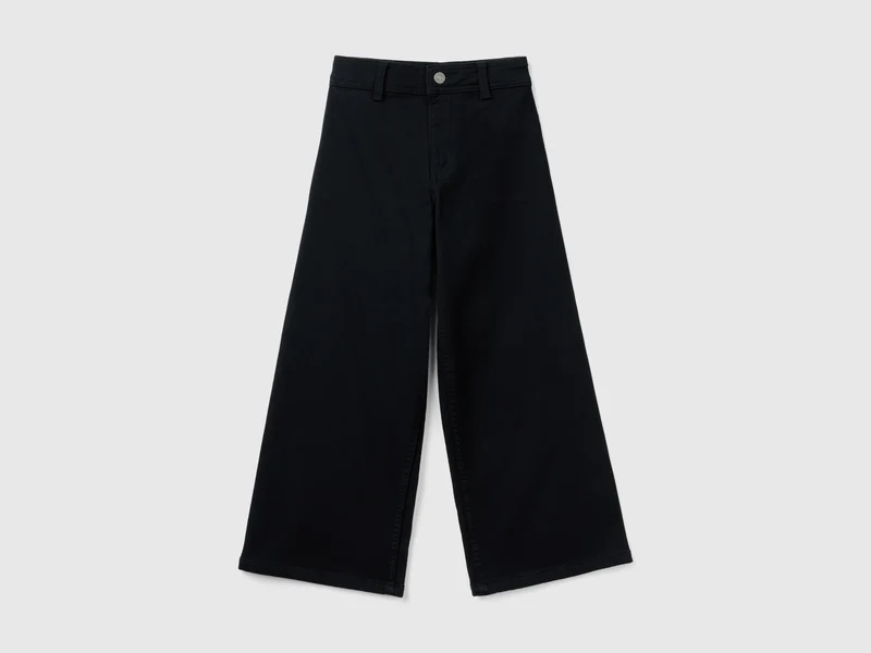 Pantaloni ampi in cotone stretch