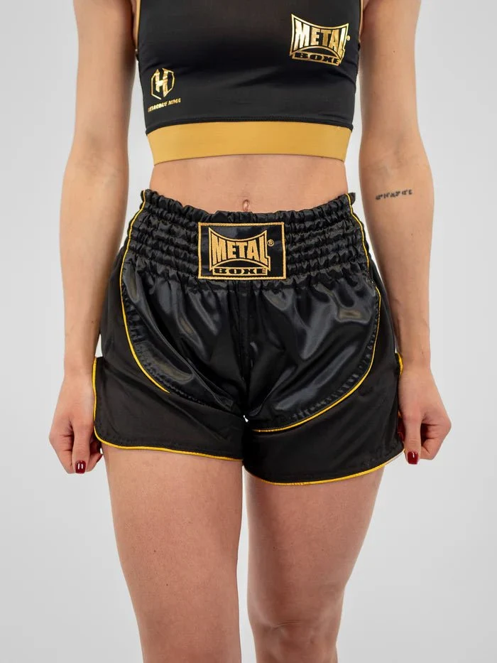 Pantaloncini Kickboxing Donna Metal Boxe Siam | Agilità in Satin