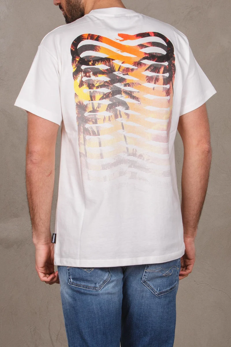 T-shirt manica corta in cotone.stampa serigrafica su fronte e retro - TONY TEE22SSPRTS159-61PANNA