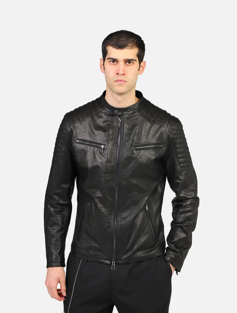 biker PRIVATE LABEL 1825 PELLE VINTAGEPELLE VINTAGE NERONERO