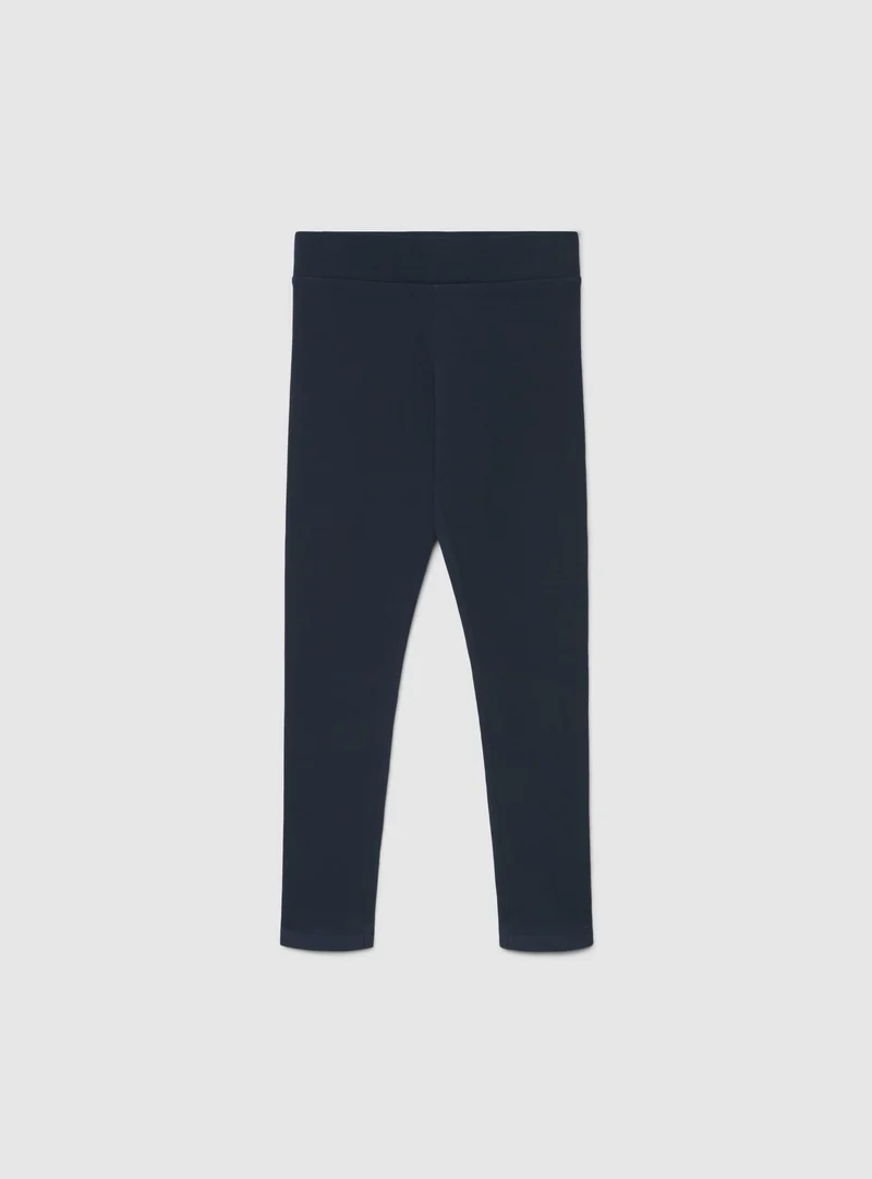 Leggings lunghi a vita alta tinta unita