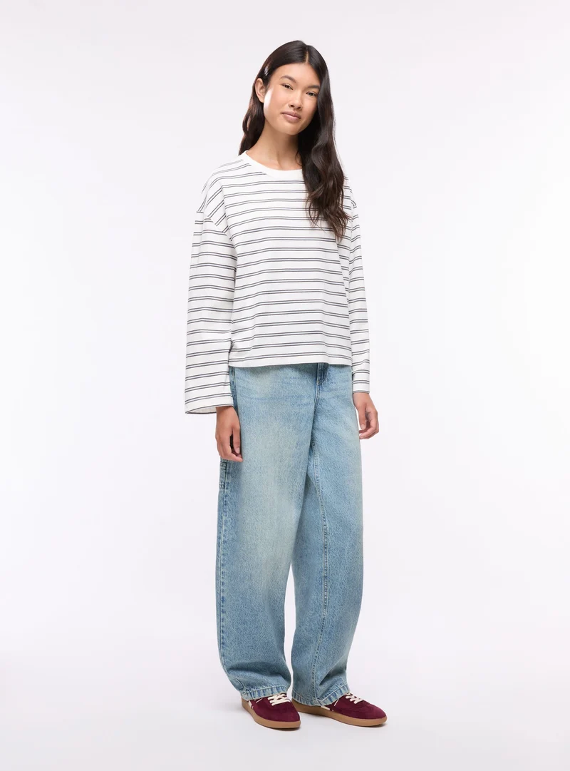 T-shirt a righe girocollo