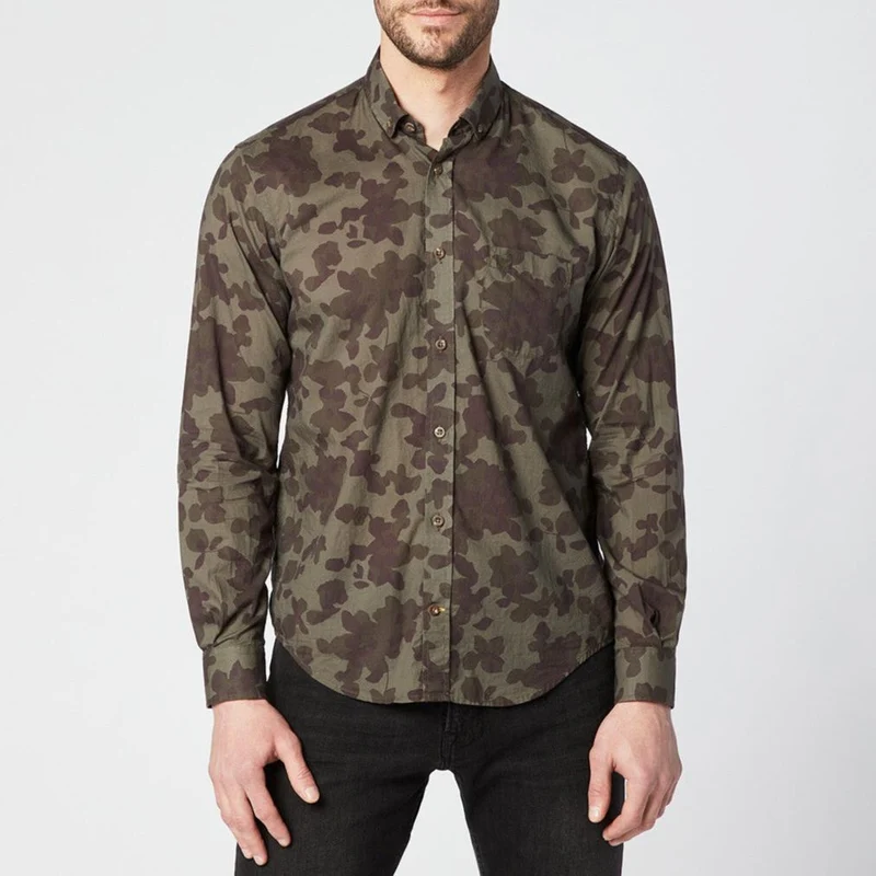 Chemise à manches longues à fleurs