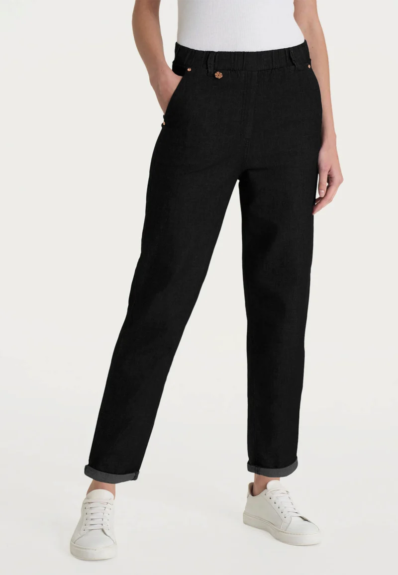 RAGNO Pantalone Lungo Donna Tessuto Jeans Cotone Leggero DN18P7