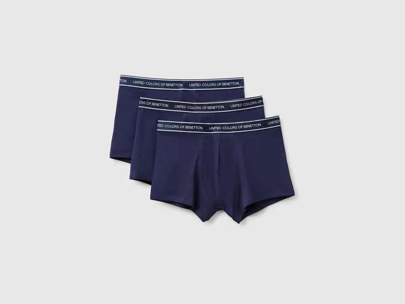 Set di tre boxer con elastico logato
