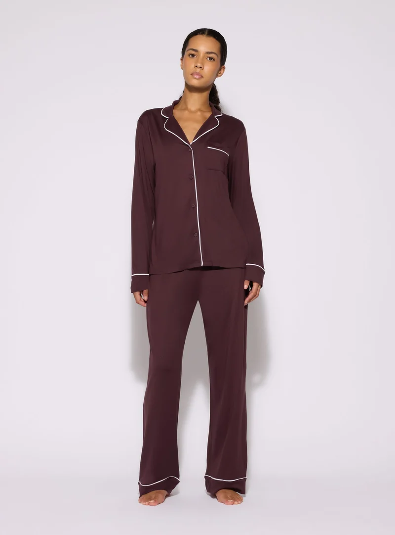 Set pigiama con camicia e pantaloni lunghi