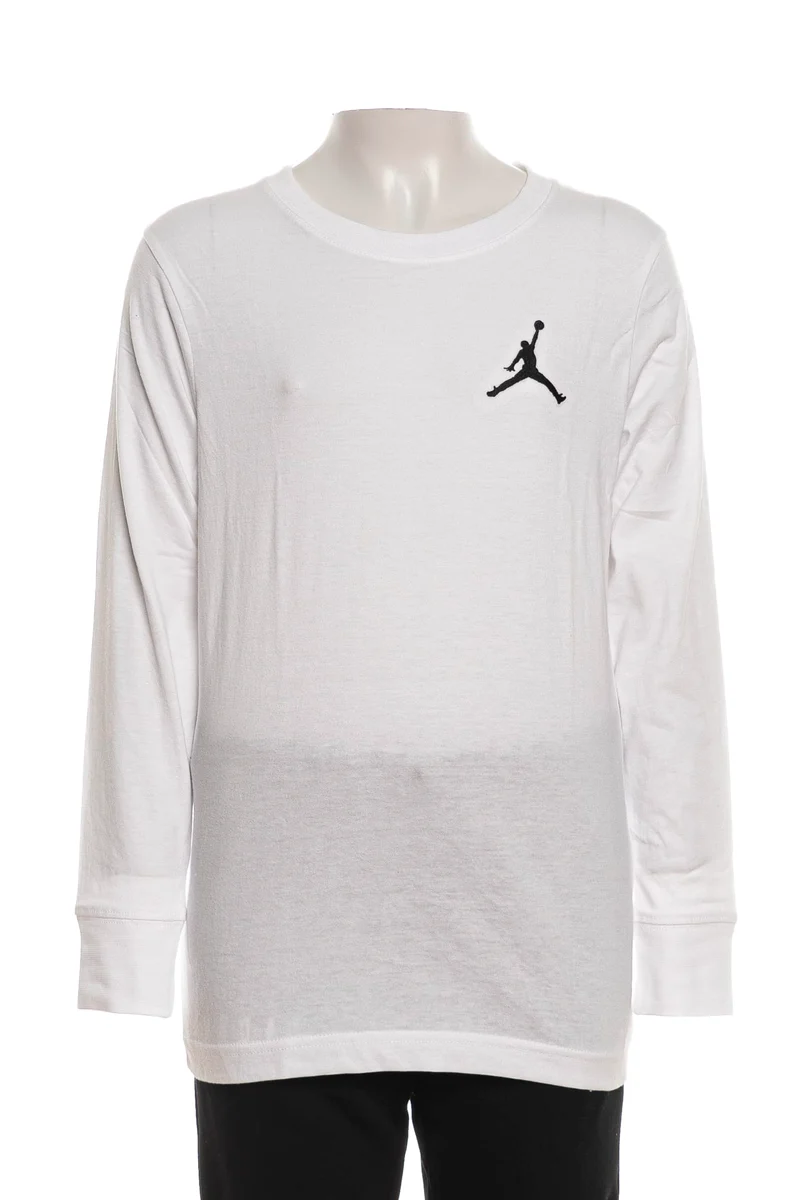 T Shirt Nike Jordan Jumpman Air Embroidery Da Bambino Bianca