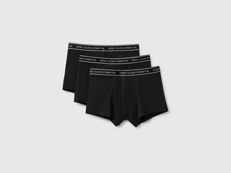 Set di tre boxer con elastico logato