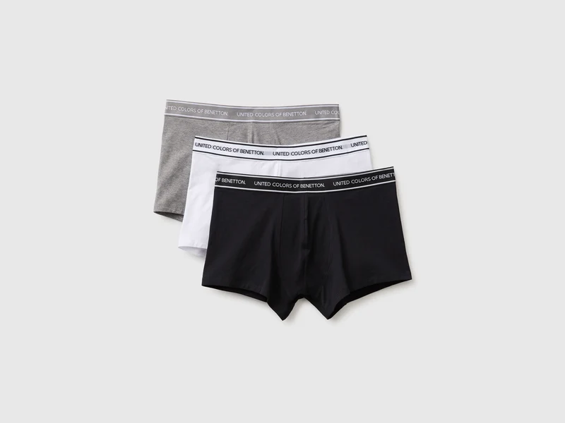 Set di tre boxer con elastico logato
