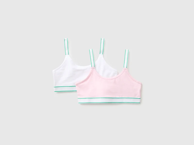 Due brassiere con elastico logato