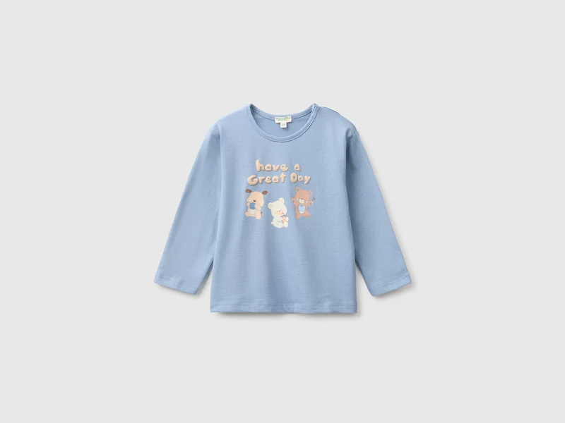 T-shirt con stampa in cotone bio