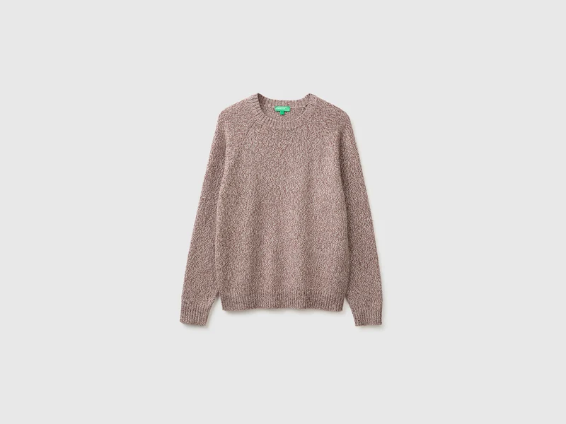 Maglia color block in misto lana