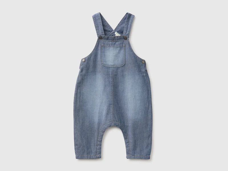 Salopette in chambray baggy fit