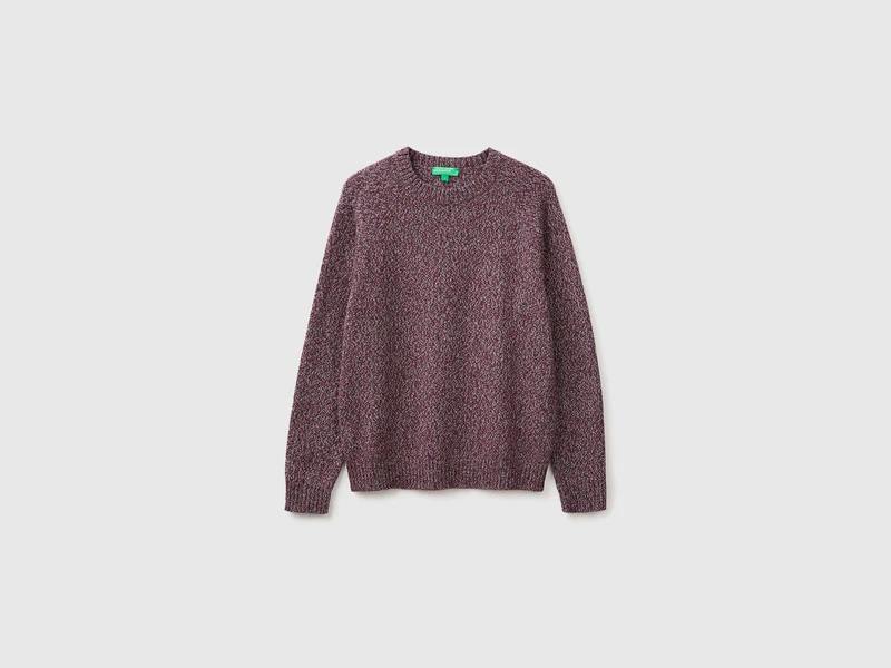 Maglia color block in misto lana