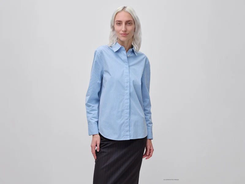 Camicia in cotone a righe