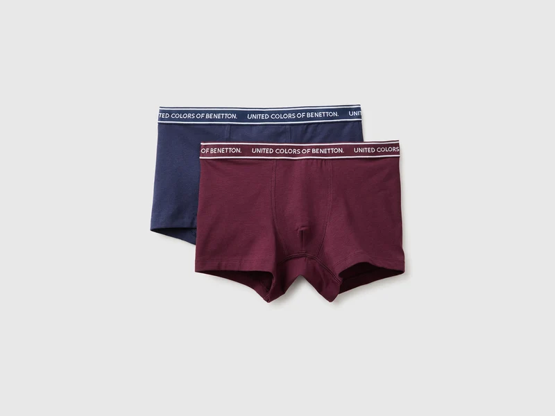 Set di due boxer con elastico logato